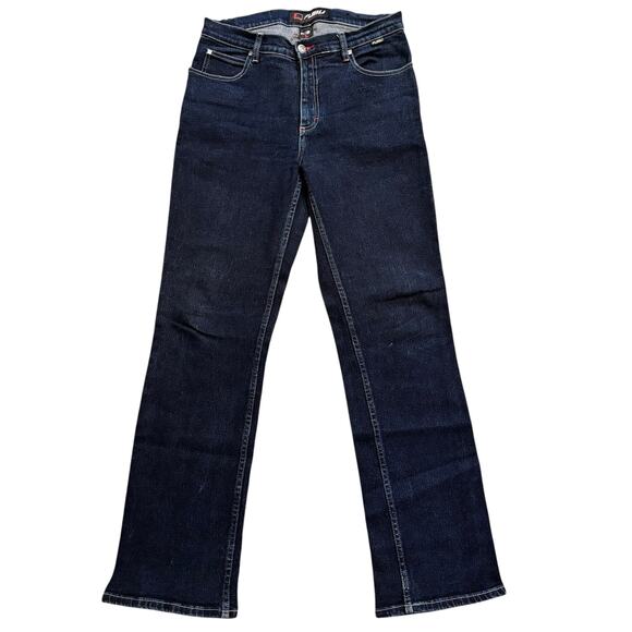 Fubu Women's Dark Blue Jeans Straight Leg Mid Rise Size 9/10 Y2K - Picture 1 of 12